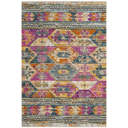 Safavieh Madison Medium Rectangle Area Rug, Blue and Fuchsia - 5 ft.-1 in. x 7 ft.-6 in. MAD118C-5